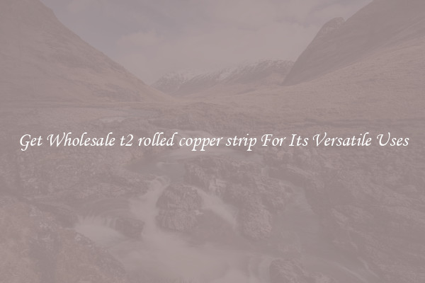 Get Wholesale t2 rolled copper strip For Its Versatile Uses