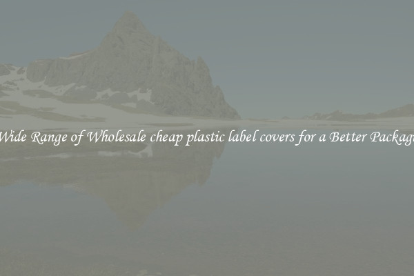 A Wide Range of Wholesale cheap plastic label covers for a Better Packaging 