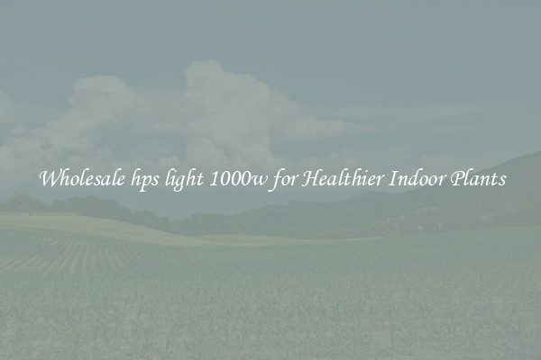 Wholesale hps light 1000w for Healthier Indoor Plants