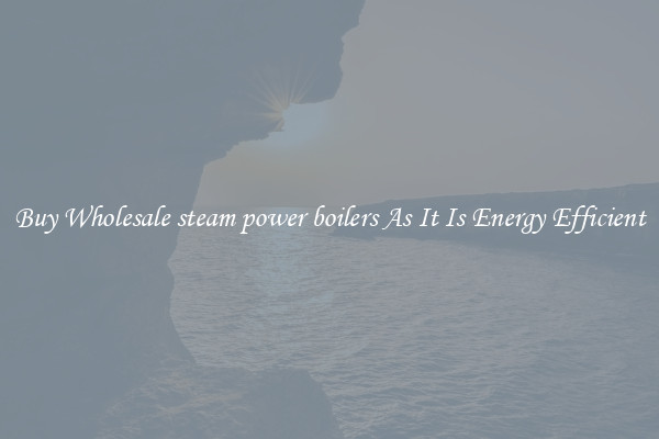 Buy Wholesale steam power boilers As It Is Energy Efficient