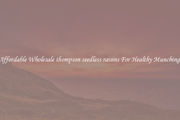 Affordable Wholesale thompson seedless raisins For Healthy Munching 