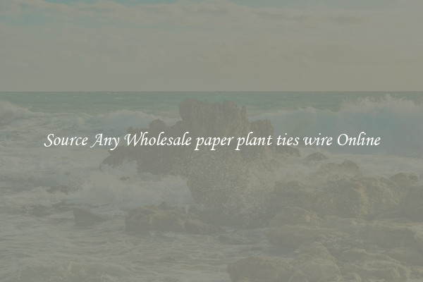 Source Any Wholesale paper plant ties wire Online