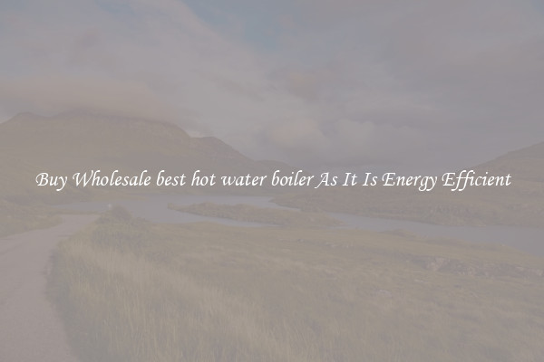 Buy Wholesale best hot water boiler As It Is Energy Efficient