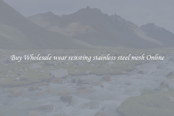 Buy Wholesale wear resisting stainless steel mesh Online
