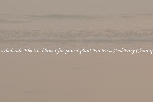 Wholesale Electric blower for power plant For Fast And Easy Cleanup